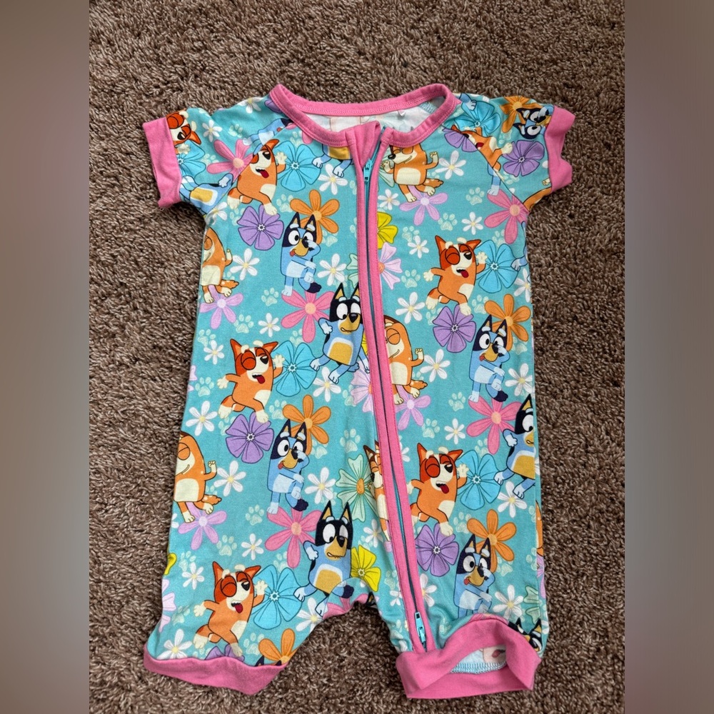 Bamboo bluey shorty 12-18